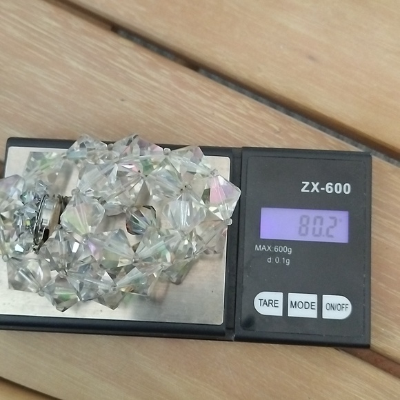 Vtg Estate Facetted AB Chrystal necklace - Picture 13 of 13